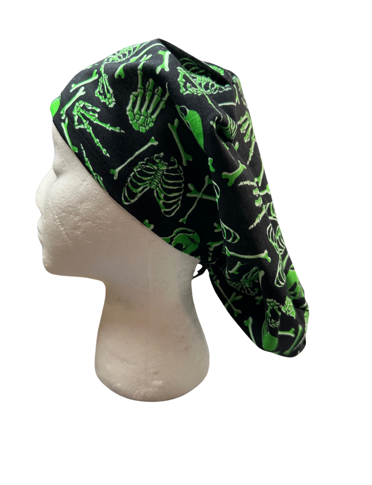 Halloween scrub caps, glow in the dark skeletons