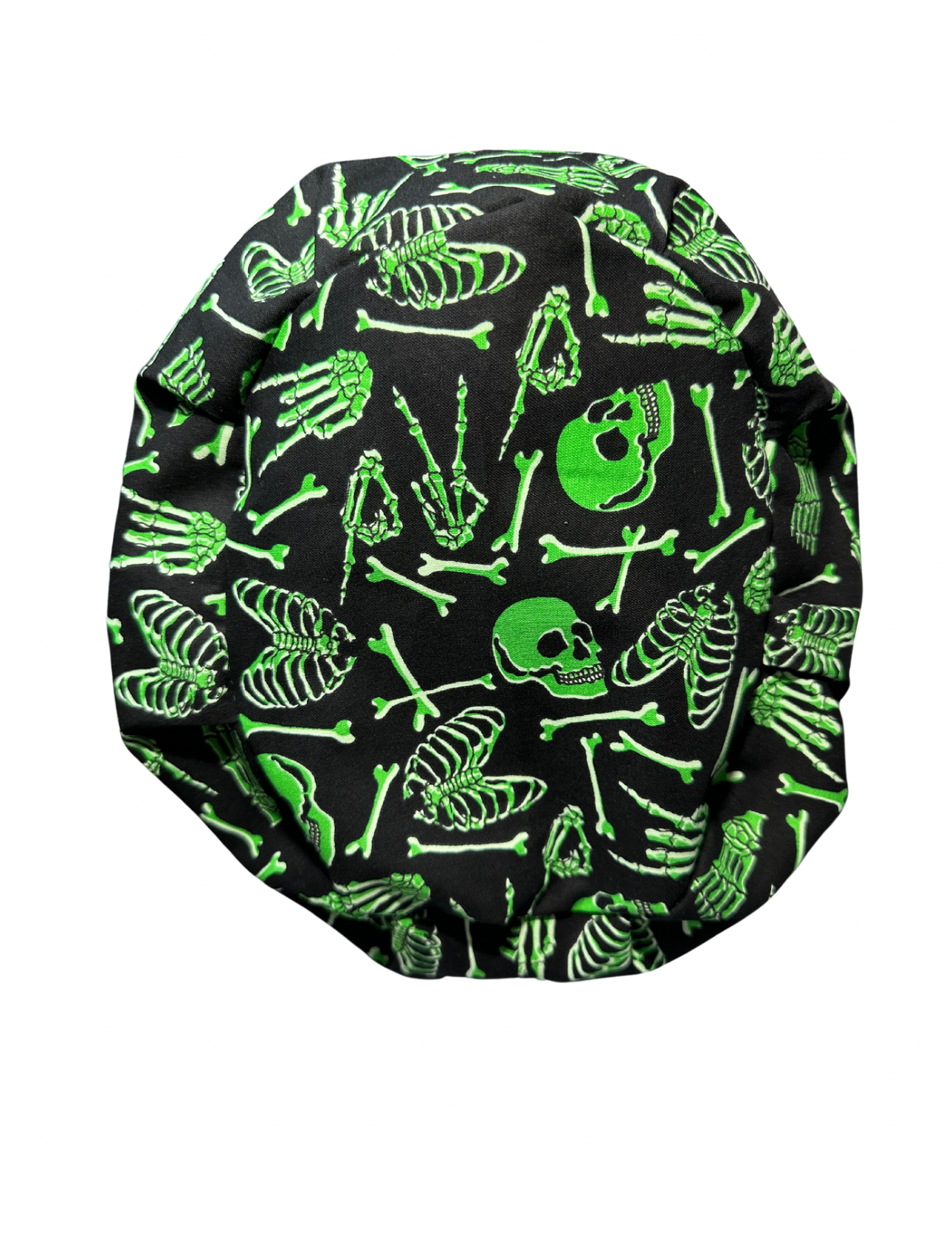 Halloween scrub caps, glow in the dark skeletons