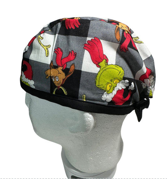 Grinch surgical cap, scrub caps for women, scrub caps for men