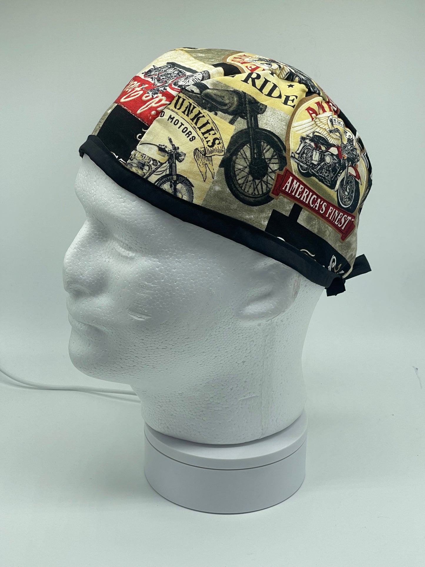 Men scrub hat, surgical, scrub cap, motorcycle scrub cap