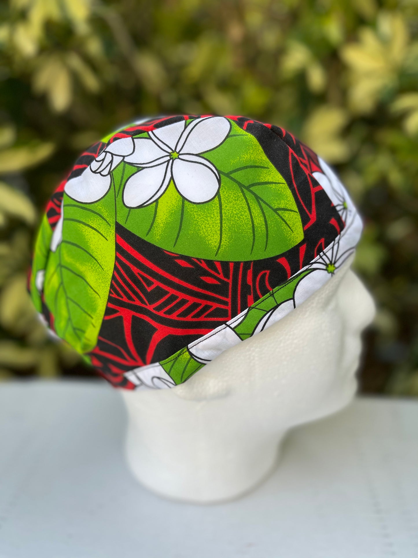 Hawaiian surgical caps, men’s surgical caps, men’s fitted scrub caps,