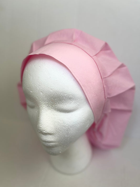 Womens scrub caps, surgical caps, Pink bouffant