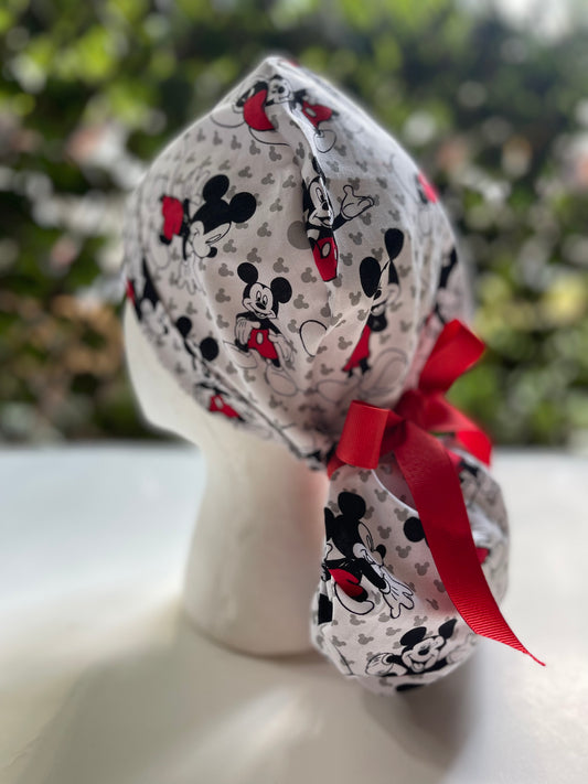 Mickey Mouse ponytail scrub cap