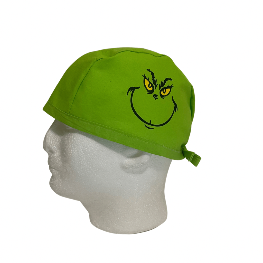 Grinch fitted scrub cap