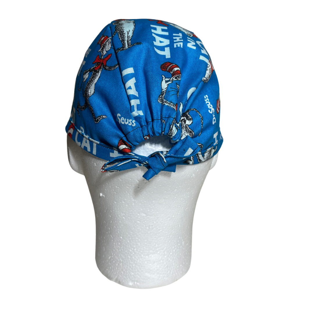 The cat in the hat, mens unisex scrub caps,