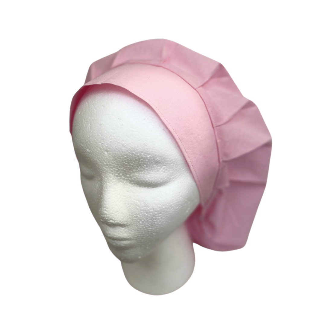 Womens scrub caps, surgical caps, Pink bouffant