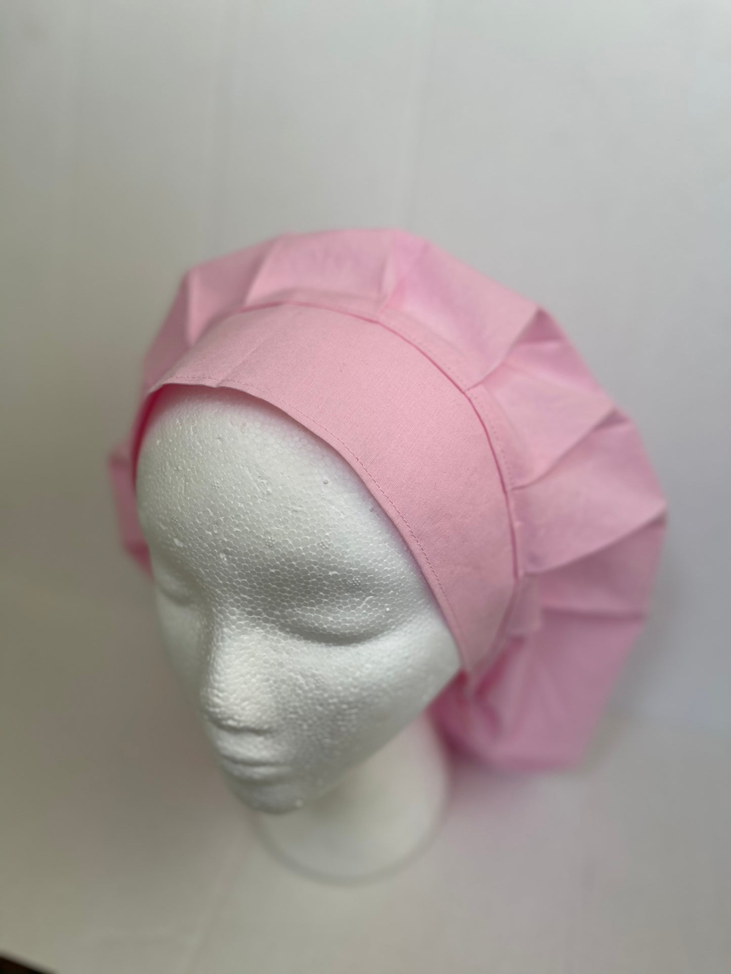 Womens scrub caps, surgical caps, Pink bouffant