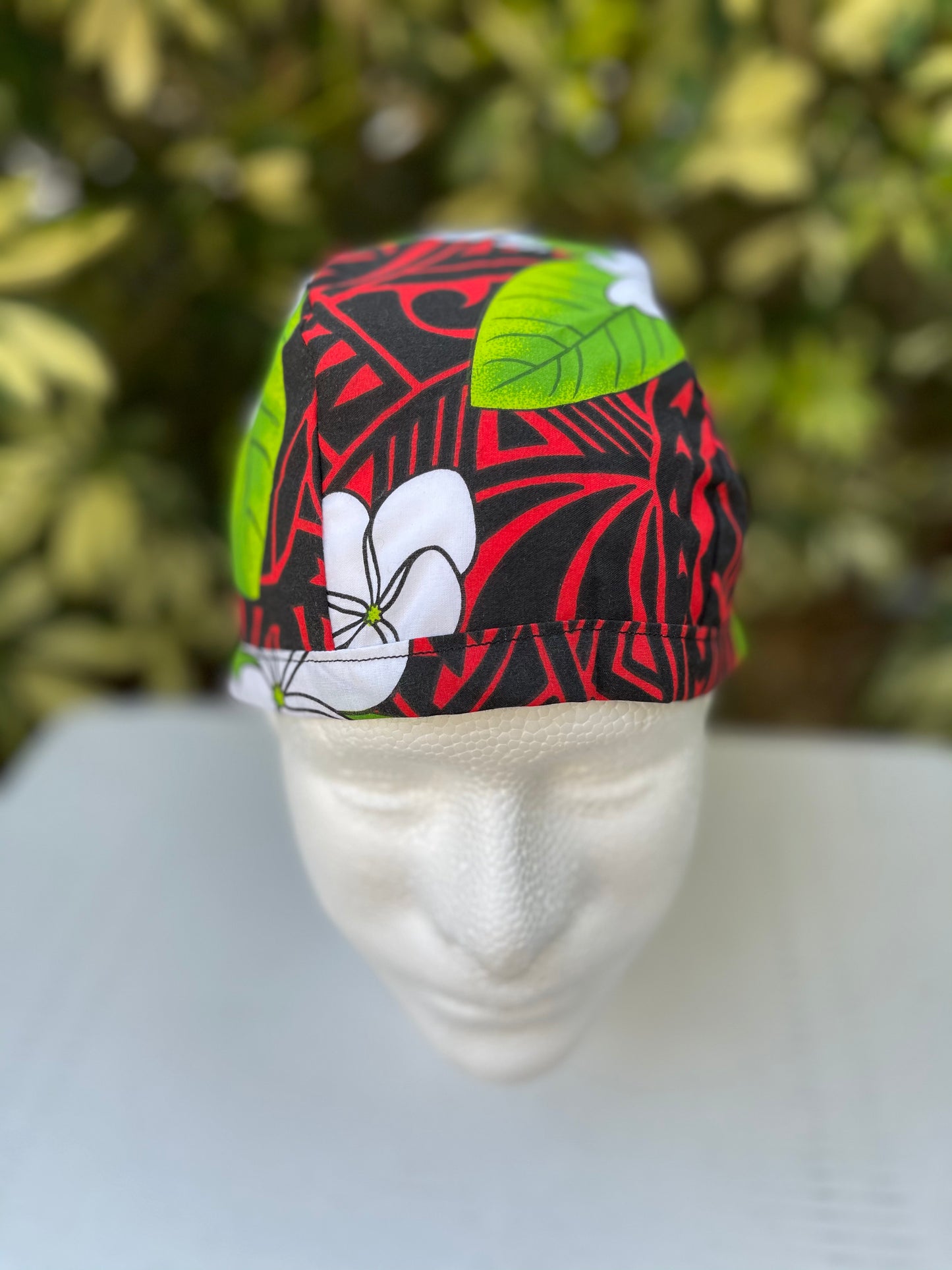 Hawaiian surgical caps, men’s surgical caps, men’s fitted scrub caps,