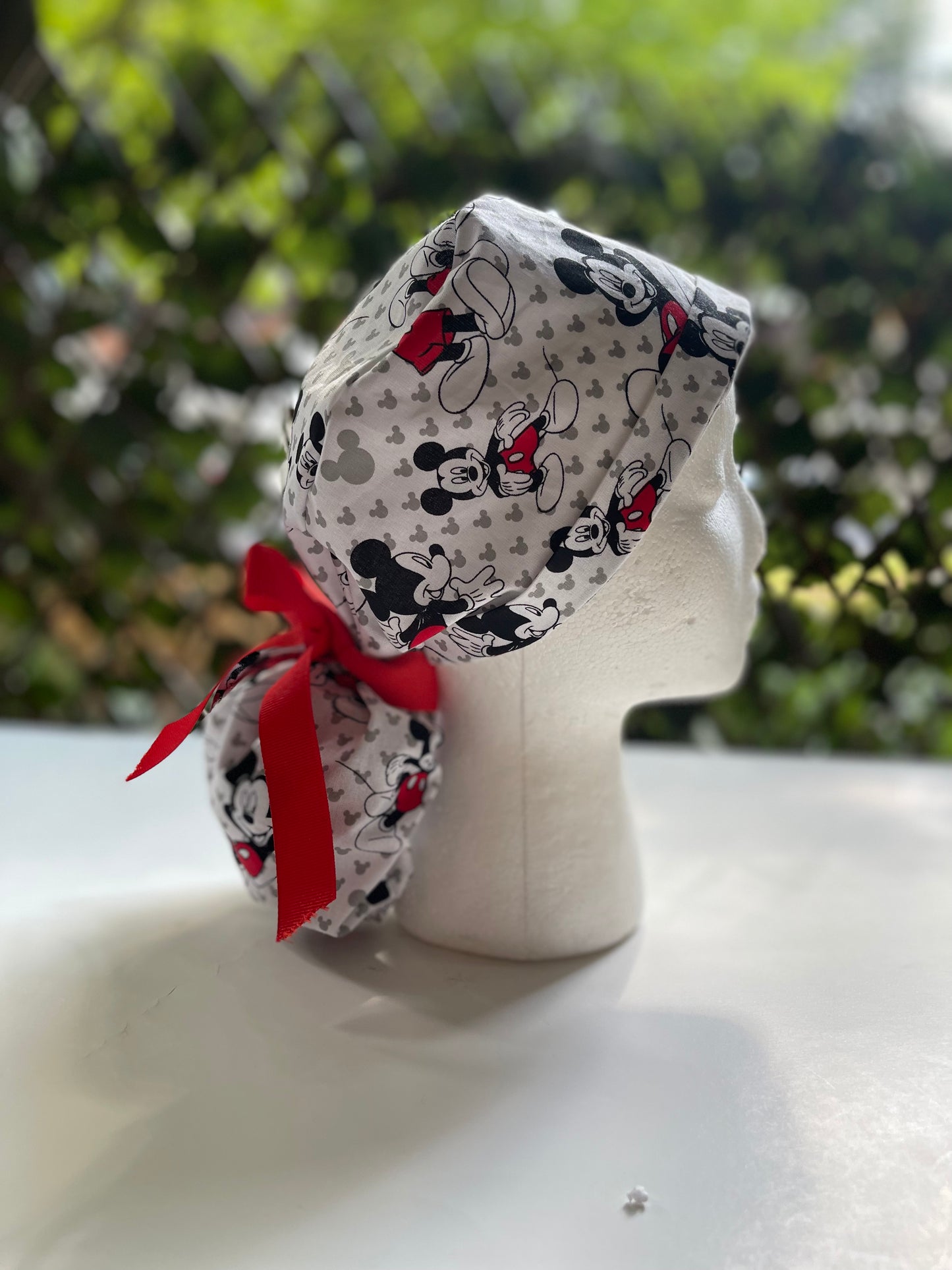 Mickey Mouse ponytail scrub cap