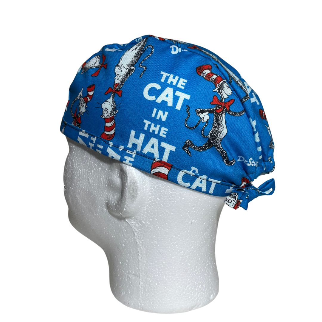 The cat in the hat, mens unisex scrub caps,