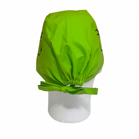 Grinch fitted scrub cap